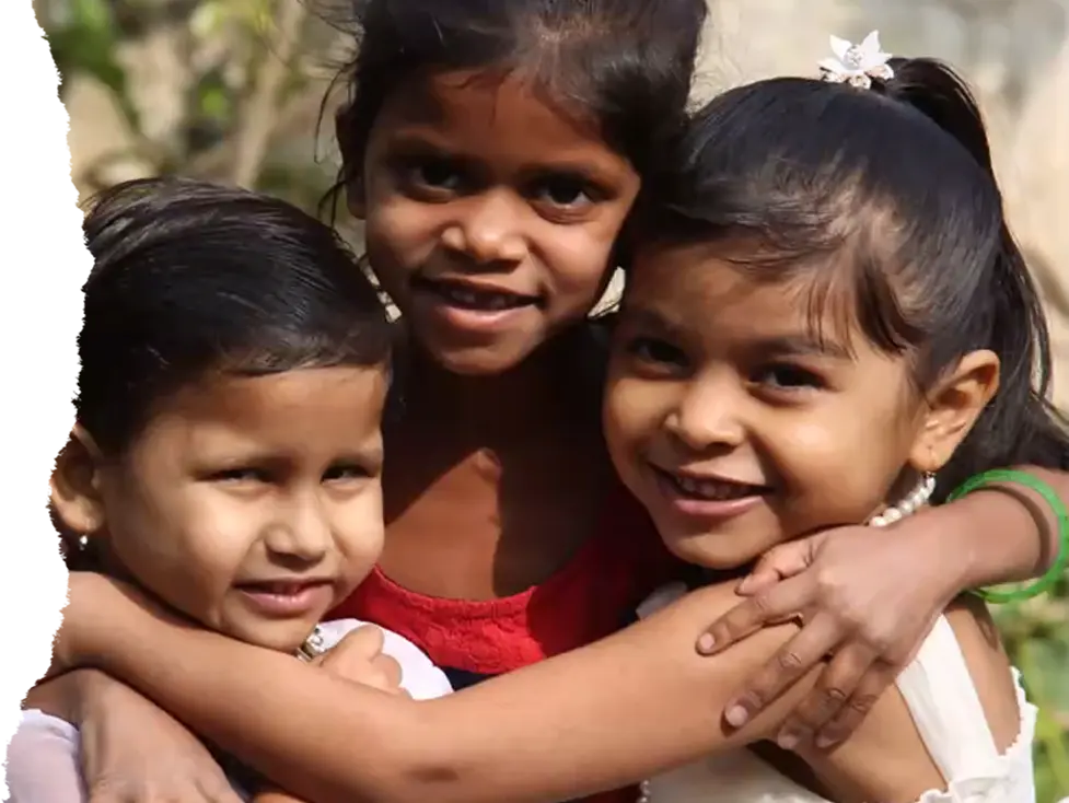Women and children together at a Maher community gathering in India